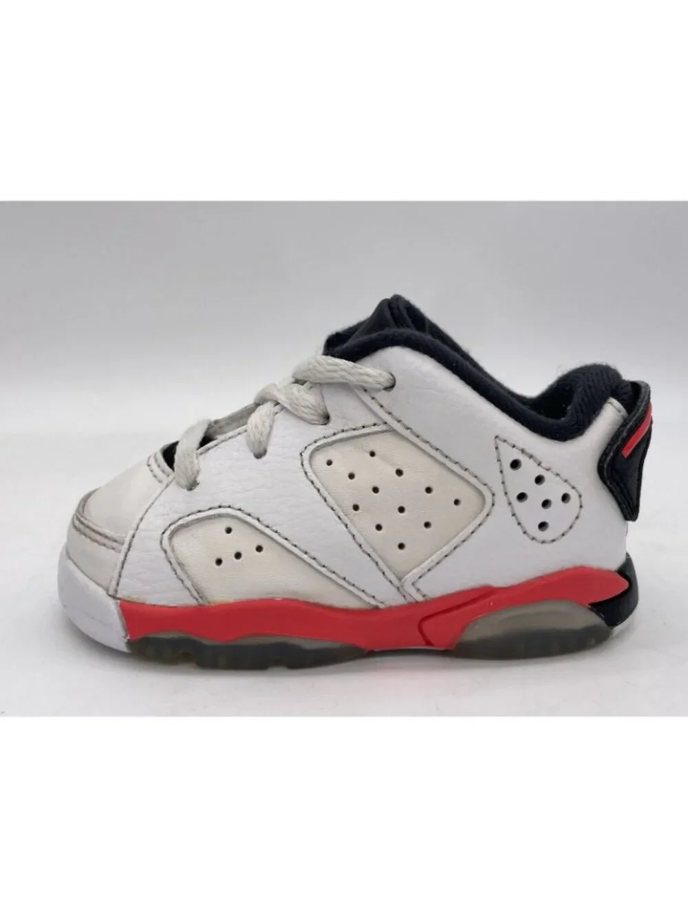 Nike Air Jordan 6 Retro Low BT White Infrared Baby Toddler Shoes Size 4C